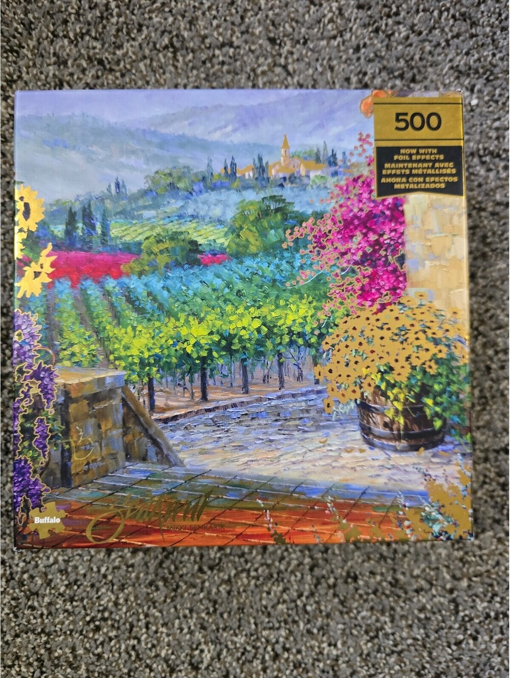 Buffalo Games 500 Pc Puzzle Foil Effects - Scenic Vineyard